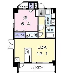 ComfortSquare 1LDKの間取図画像