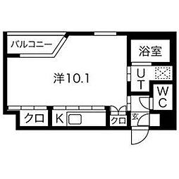 SPACECUBEHONJIN 1Kの間取図画像
