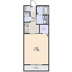 グレーシア中郷A棟 1Kの間取図画像