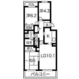 パーク・ノヴァ徳川園 3LDKの間取図画像