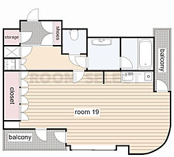 千種タワーヒルズ ワンルームの間取図画像