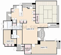 主税庵 3LDKの間取図画像