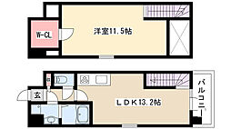 丸の内スクエア 1LDKの間取図画像