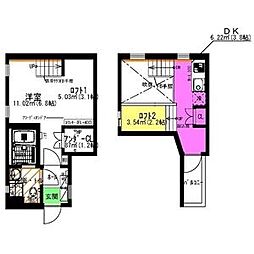 シェモア ワンルームの間取図画像
