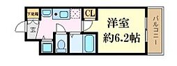 プレサンス名古屋駅前プラチナム 1Kの間取図画像