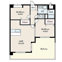 S-FORT西郊通 2LDKの間取図画像