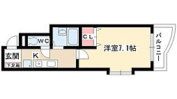 シテイライフ本山 1Kの間取図画像