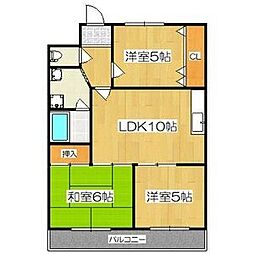 レナジア太平通 3DKの間取図画像