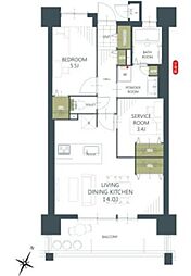 レクシア長嶺南ブライディア 502号室