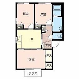 ハーブハイツ上滝野 3Kの間取図画像