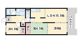 リバーサイドA 3LDKの間取図画像