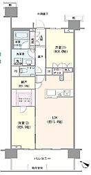 プラウド高田馬場 2SLDKの間取図画像