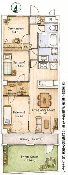 間取りを拡大表示
