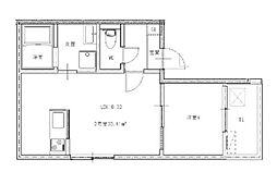 エミネンス隅の浜 1LDKの間取図画像