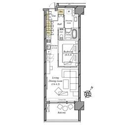 リーガロイヤルリゾート沖縄北谷 1LDKの間取図画像