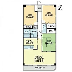 トキワコンフォート 3LDKの間取図画像