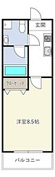 INOVE若江北 1Kの間取図画像