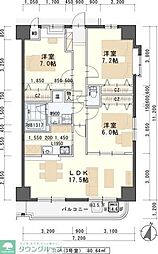 ラ・トゥール 3LDKの間取図画像