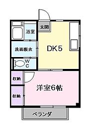 シティハイツ小島 1DKの間取図画像