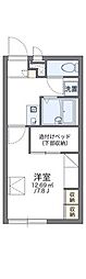 レオパレスヴィクトワールK2 1Kの間取図画像