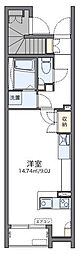 レオネクスト雷神2 ワンルームの間取図画像