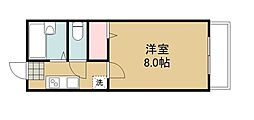 アークハイム 1Kの間取図画像