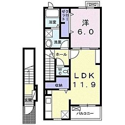 グラース・TY2 1LDKの間取図画像