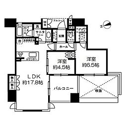プレミスト仙台本町レジデンス 2LDKの間取図画像