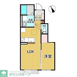 仙台市太白区八木山南1丁目アパート 1LDKの間取図画像