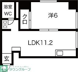 ヴィラフォレスタ 1LDKの間取図画像