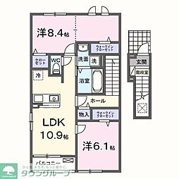 シエルグランデ 2LDKの間取図画像