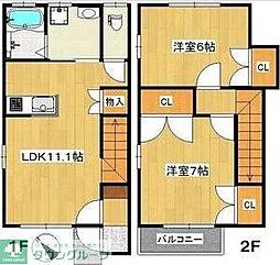 グランドソレイユ八木山2 2LDKの間取図画像