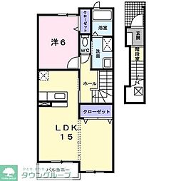 レーベン2 1LDKの間取図画像