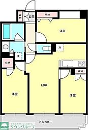 グランカーサ仙台五橋 3LDKの間取図画像
