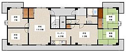 緑地公園第3千里ハイツ 5LDKの間取図画像