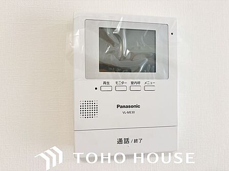 防犯対策にもなるモニター付インターホン設置。