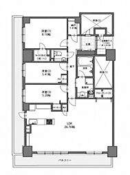 ローレルコート茨木桜通り 3LDKの間取図画像