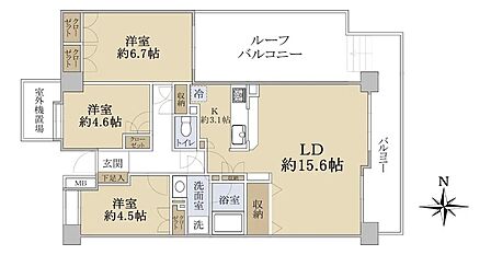 3LDK 間取り