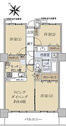 ライオンズタワー池袋 3LDKの間取図画像
