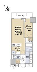 MIDTOWERGRAND 1LDKの間取図画像