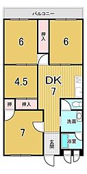 向陽グランドハイツ 4DKの間取図画像