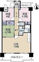 サン・レスポアール 3LDKの間取図画像
