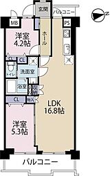 サン・レスポアール 2LDKの間取図画像