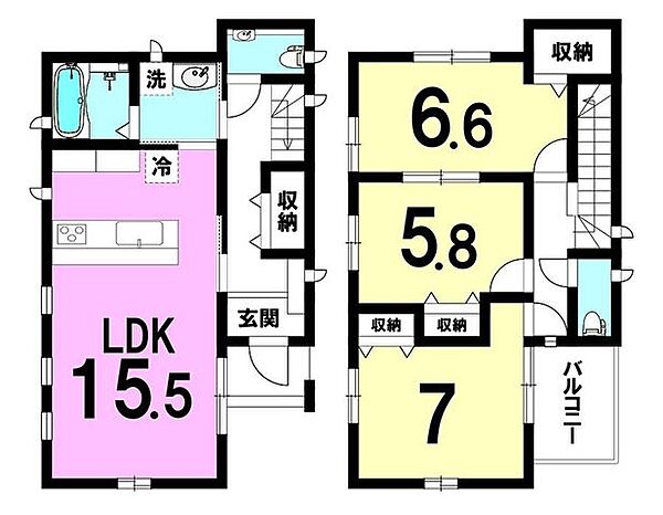 間取りを拡大表示