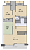 間取り：専有面積75.16m2、3LDK、2,380万円