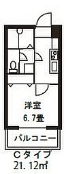 ドミール妙典 1Kの間取図画像