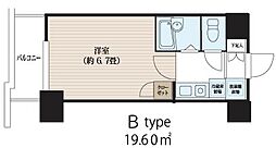 ドミールCity東中野 1Kの間取図画像