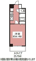 ドミール砧 1Kの間取図画像