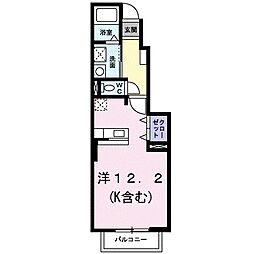 アイリス ワンルームの間取図画像