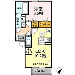 ボンセジュール 1LDKの間取図画像